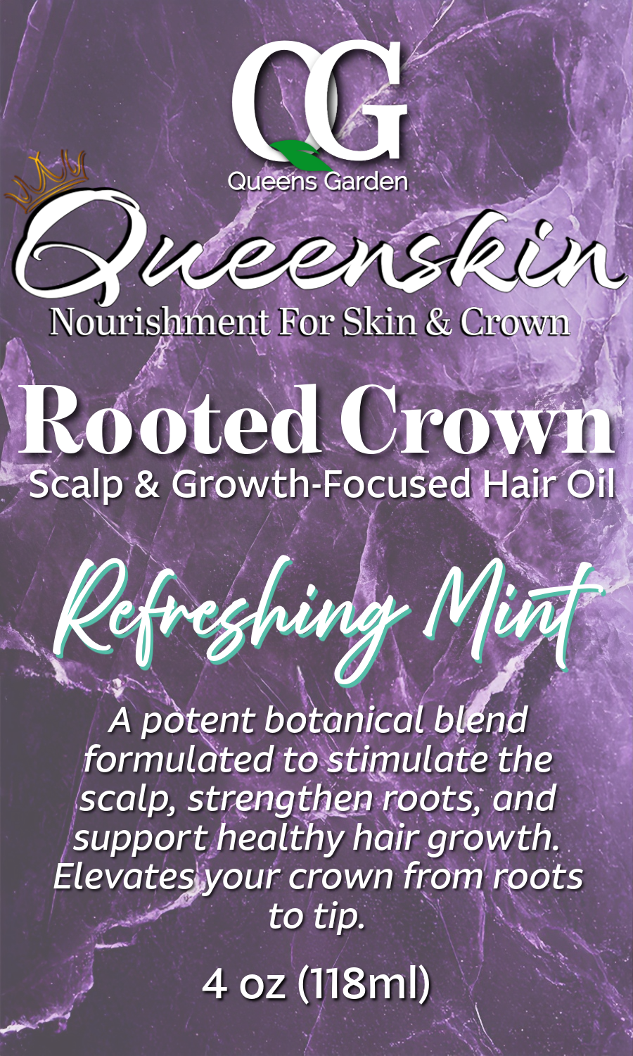 Rooted Crown Hair Oil- Refreshing Mint
