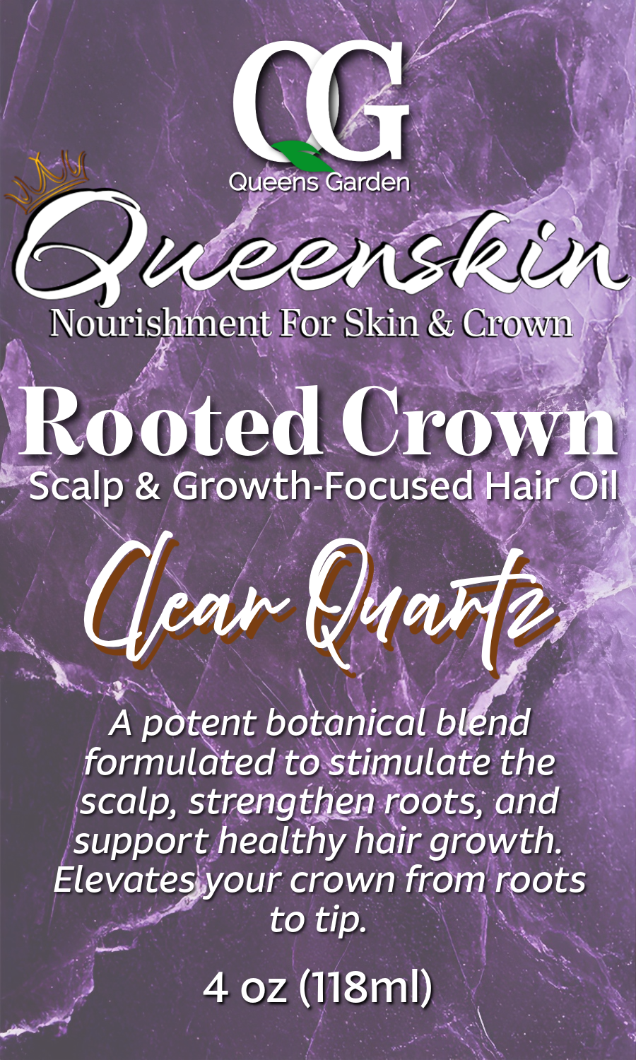 Rooted Crown Hair Oil - Clear Quartz
